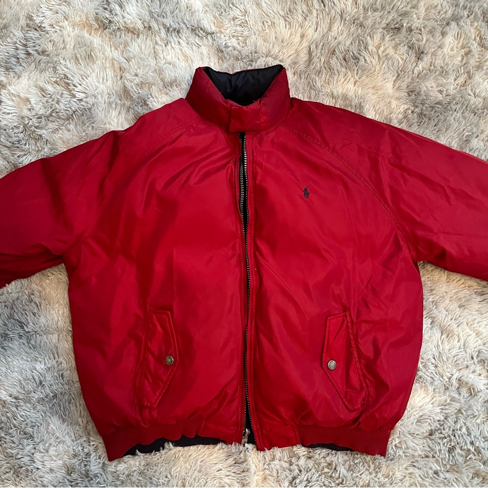 Vintage Reversible Polo Ralph Lauren Navy/ Red Puffer Jacket - Picture 12 of 12